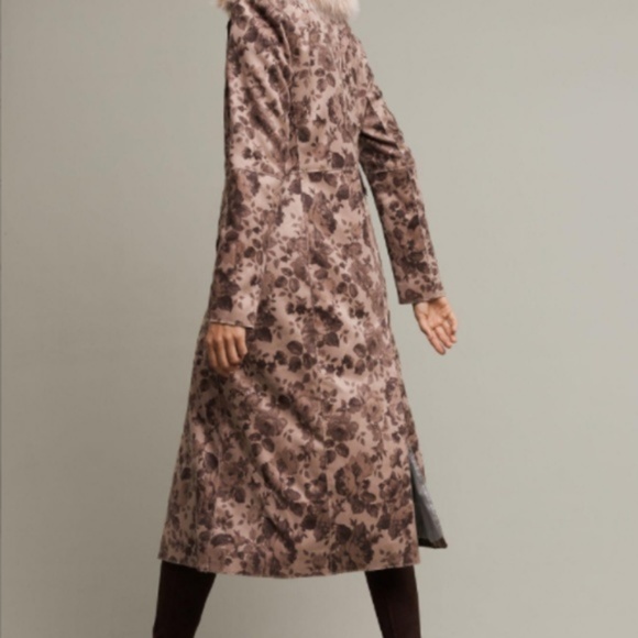 fur collar duster coat